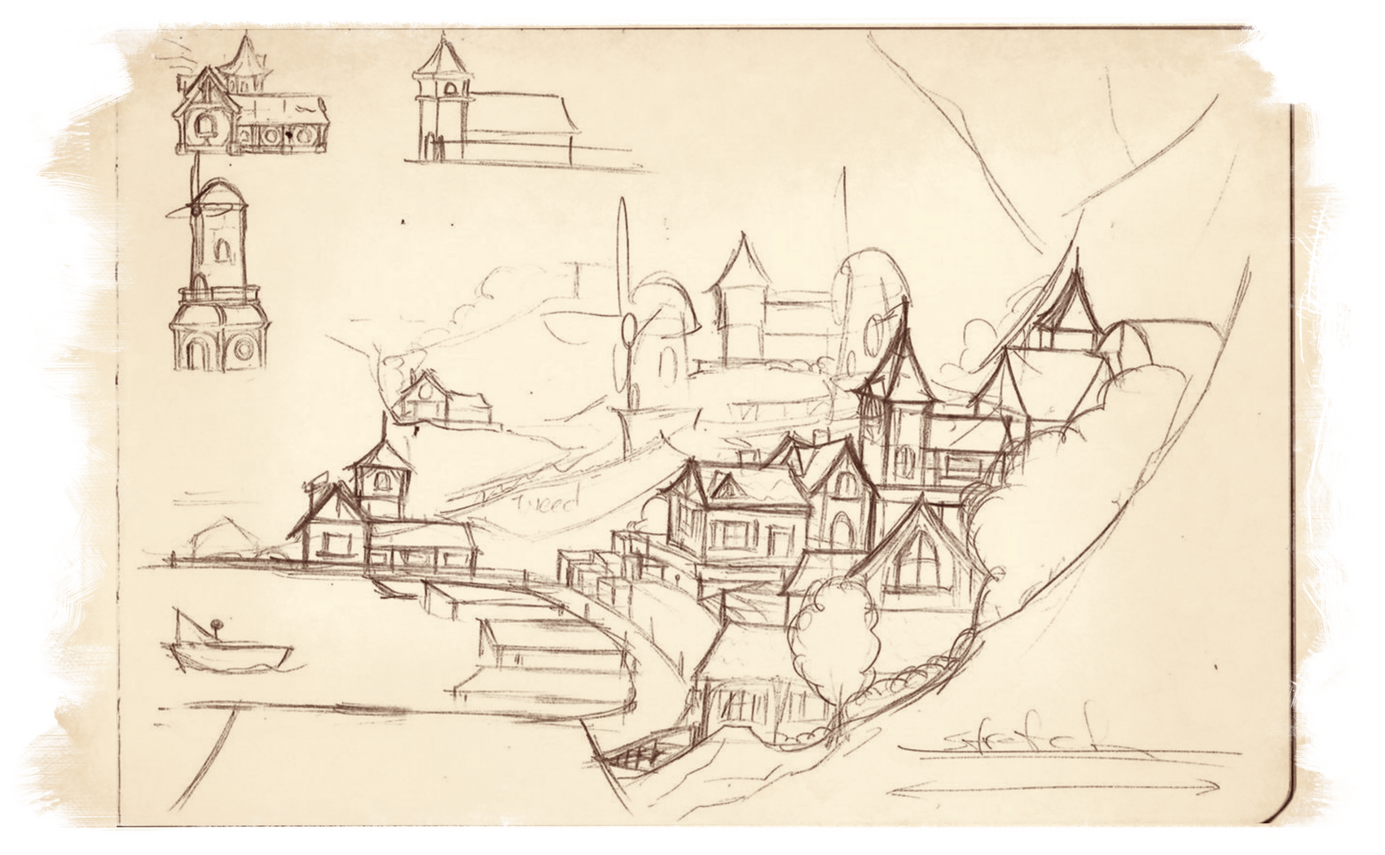 Pinewood Town sketch