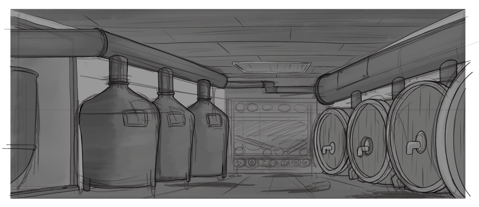 Underground facility design sketch